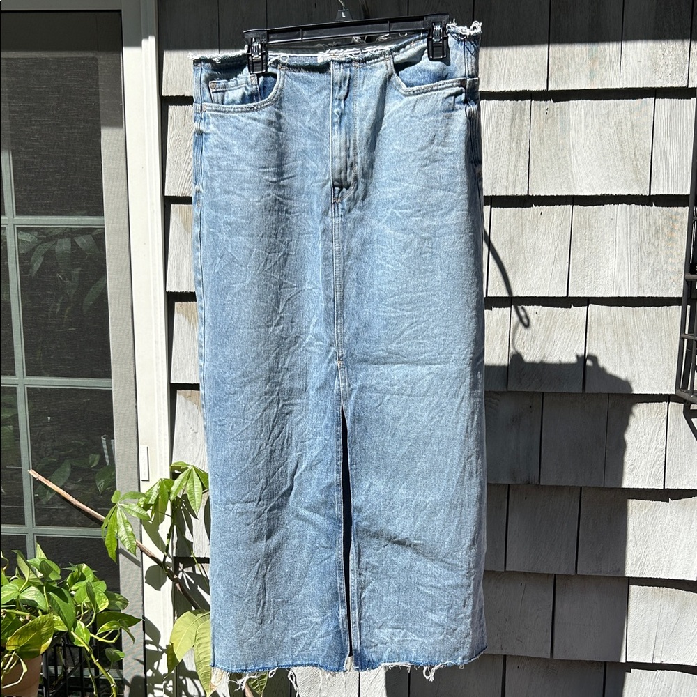 Kensie Blue Denim Maxi Skirt
